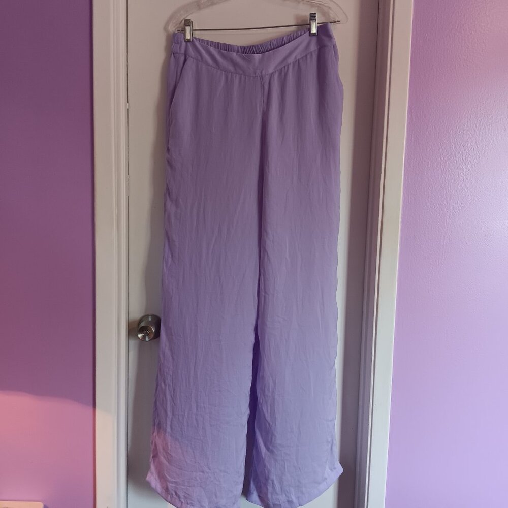 Aware VERO MODA Women's VMDARCY  HW Wide Leg Pants Lavender Size Large N… - Picture 3 of 13